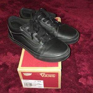 Black Leather Vans